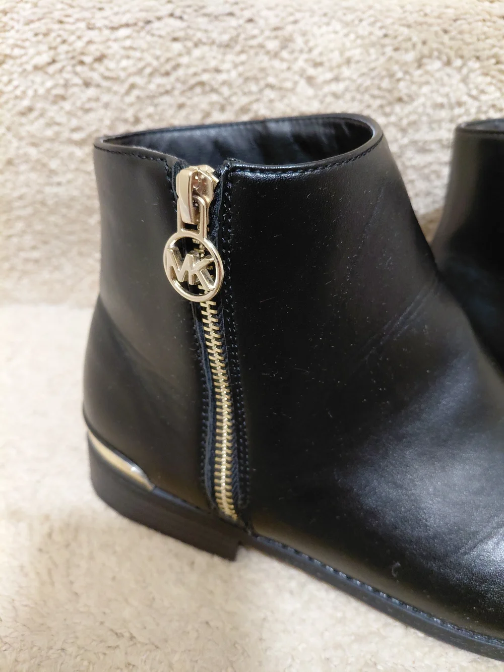 Michael Kors Black Leather Ankle Boot